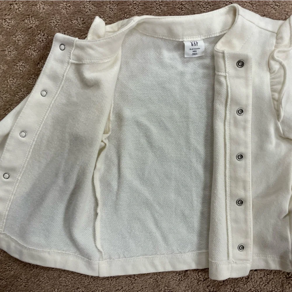 Baby Gap Set Off-White Long Sleeve Cardigan Sweater and Sweatpants 18-24 Months - Picture 8 of 14